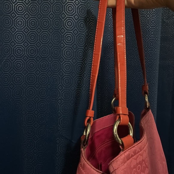 Coach Pink poppy Shoulder Bag 2010 GUC 12”x15” - Picture 10 of 17